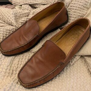 Tod's Gommino Leather Driving Loafers - Size 10.5, Brown Burnished